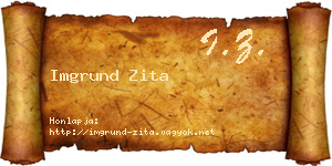 Imgrund Zita névjegykártya